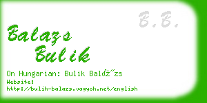 balazs bulik business card